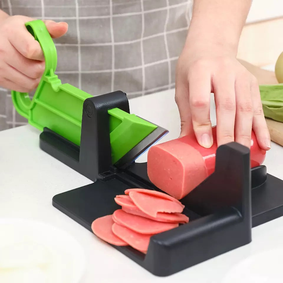 Cortador de Verduras Tipo Guillotina – Rebanado Seguro y Preciso