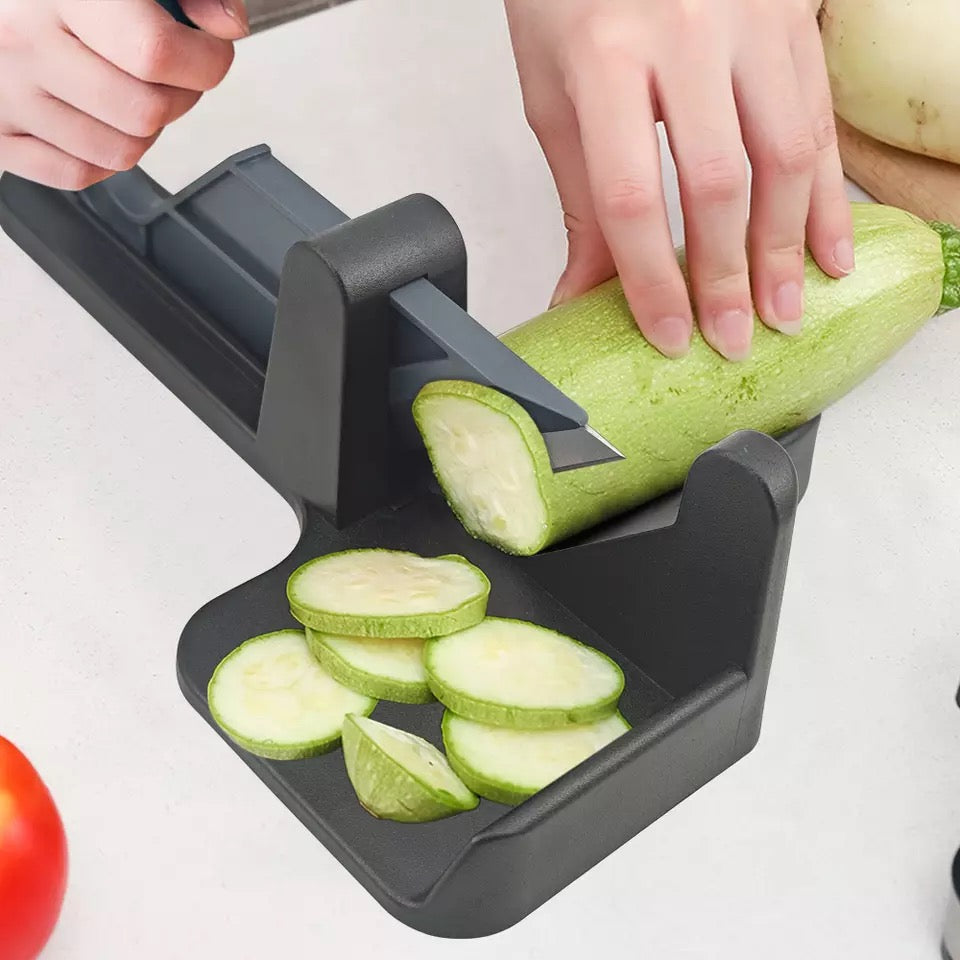 Cortador de Verduras Tipo Guillotina – Rebanado Seguro y Preciso