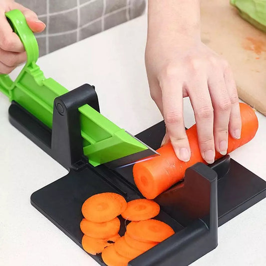 Cortador de Verduras Tipo Guillotina – Rebanado Seguro y Preciso