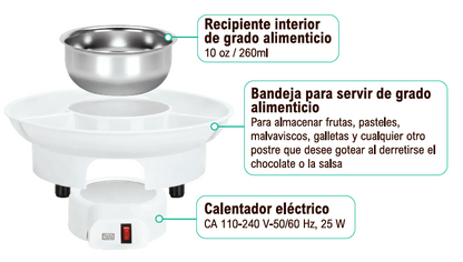 Fuente de Chocolate Eléctrica — ¡Postres de fiesta en minutos!