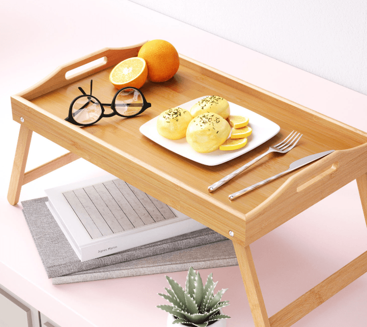 🍞 Bandeja de Bambú Plegable — ¡El desayuno perfecto en cama!
