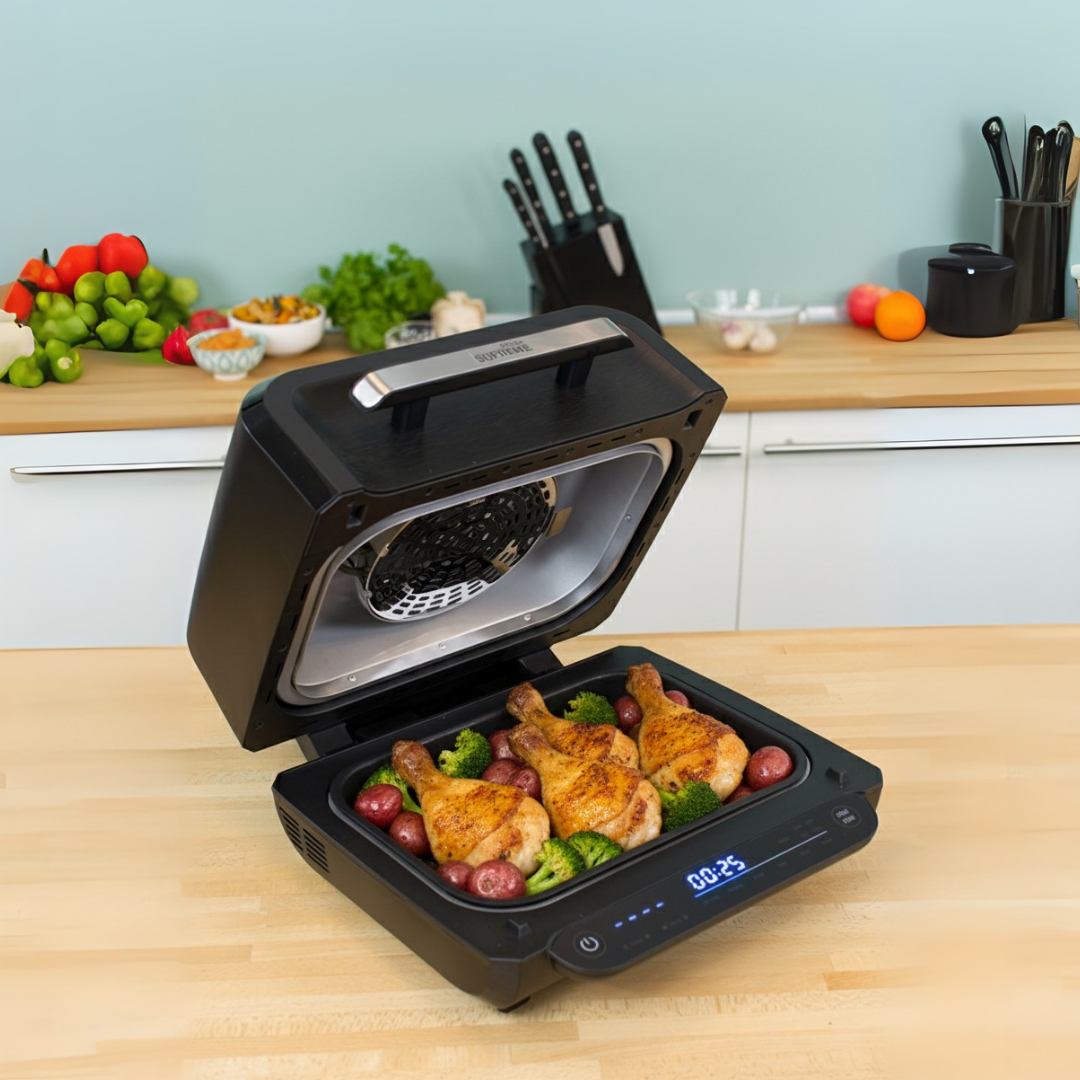 Grill, horno y Air Fryer 8 funciones en 1