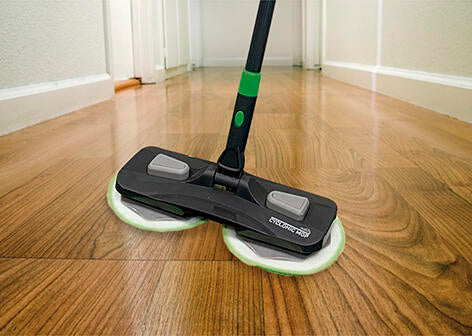 Mopa giratoria 360º que limpia, seca y pule en un solo paso