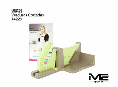 Cortador de Verduras Tipo Guillotina – Rebanado Seguro y Preciso