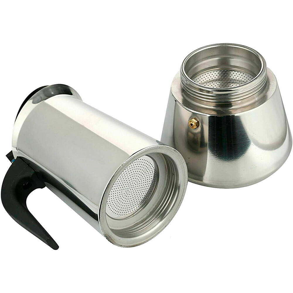 Cafetera Italiana Premium de Acero Inoxidable – 6 Tazas, Apta para Inducción