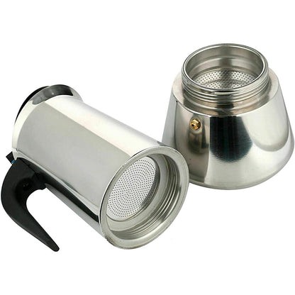 Cafetera Italiana Premium de Acero Inoxidable – 6 Tazas, Apta para Inducción