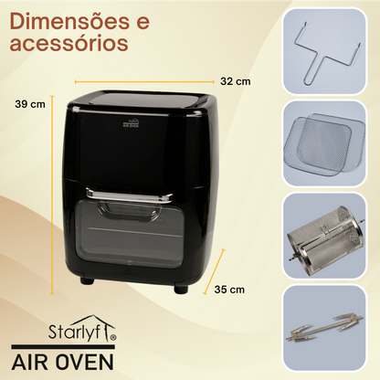 Horno freidora de aire de 12 L de capacidad