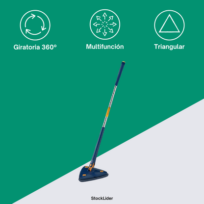 Mopa Triangular Giratoria 360º – Limpieza Profunda de Esquinas y Techos