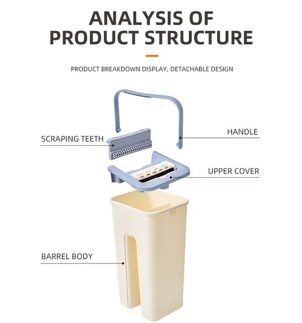 Kit de Limpeza Profissional: Mopa Plana de Microfibra + Balde Autolimpante