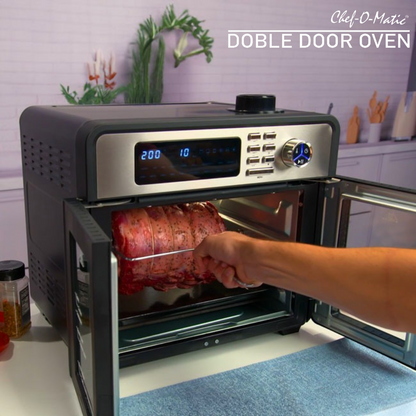 Horno Multifunción 12 en 1 con puertas dobles transparentes y capacidad de 28L