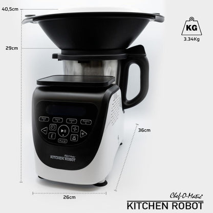 Robot de Cocina Chef O Matic – 3L, 1200W, Pantalla LCD