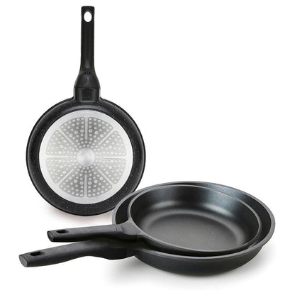 Set de 3 Sartenes Antiadherentes - Efecto Piedra en Aluminio Forjado