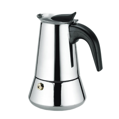 Cafetera Italiana Premium de Acero Inoxidable – 6 Tazas, Apta para Inducción