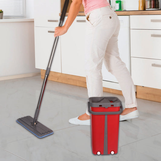 Mopa Fregona Giratoria 360° Autolimpiable con Cubo