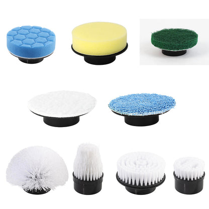 Cepillo de limpieza eléctrico giratorio 9 en 1 con mango extensible