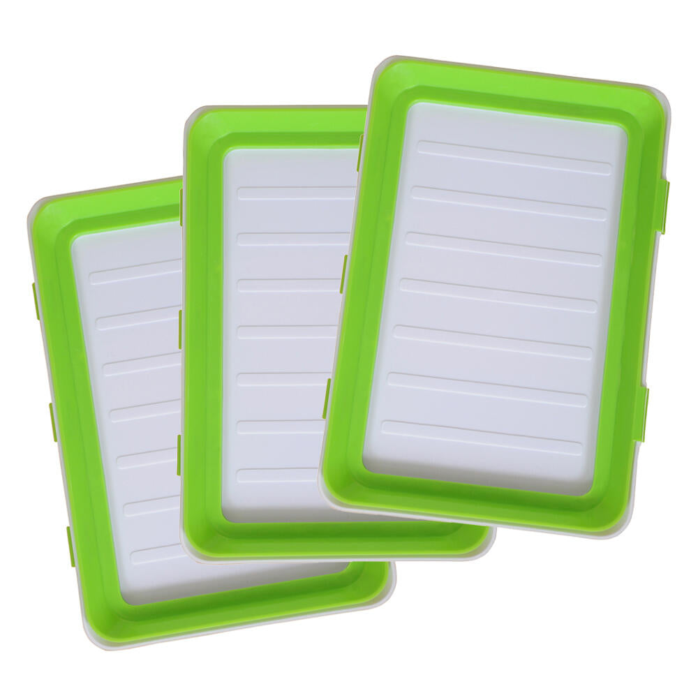 Pack de 9 Bandejas Herméticas Apilables para Conservación de Alimentos