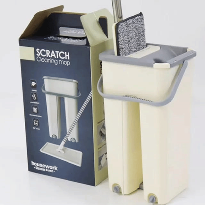 Kit de Limpeza Profissional: Mopa Plana de Microfibra + Balde Autolimpante