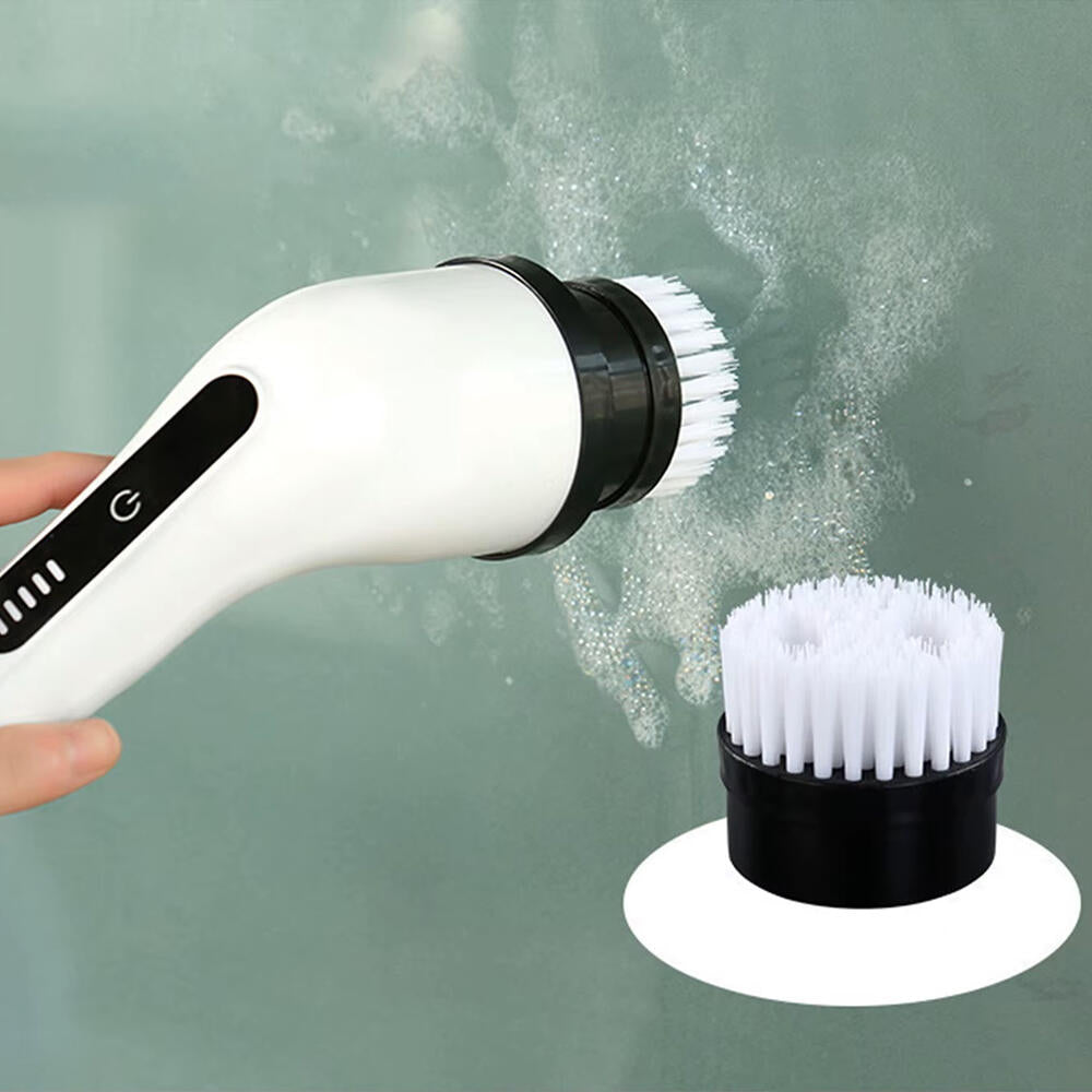 Cepillo de limpieza eléctrico giratorio 9 en 1 con mango extensible