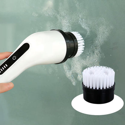 Cepillo de limpieza eléctrico giratorio 9 en 1 con mango extensible