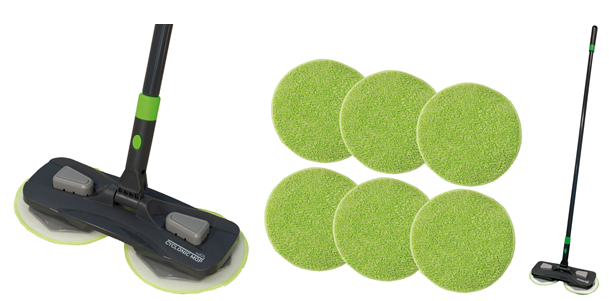 Cyclonic Mop 360 – Fregona Giratoria de Doble Disco para Limpiar y Pulir