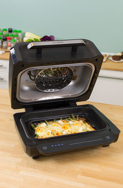 Grill, horno y Air Fryer 8 funciones en 1