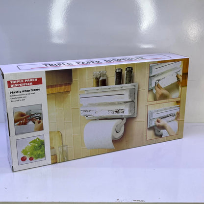 Dispensador Portarrollos de Pared 4 en 1 con Cortador