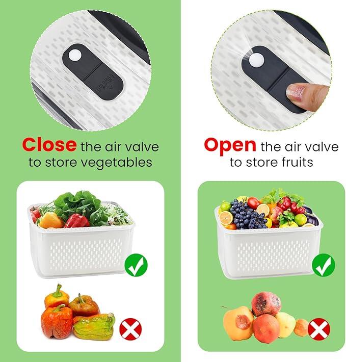 Conjunto de 4 Recipientes Herméticos com Colador para Cozinha