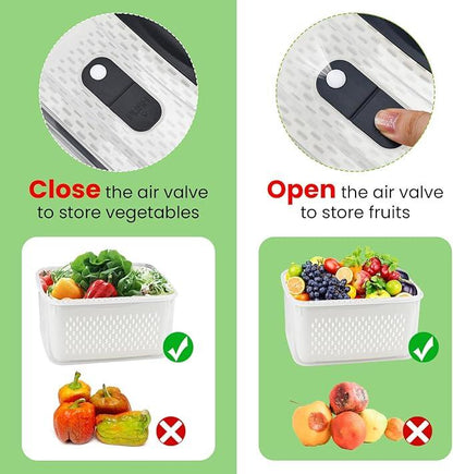 Conjunto de 4 Recipientes Herméticos com Colador para Cozinha