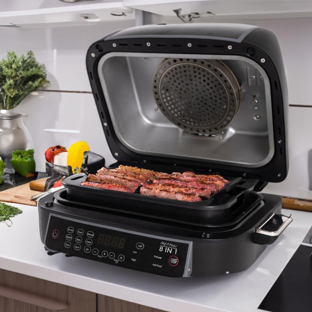 Horno, Grill y Freidora de aire 8 funciones en 1