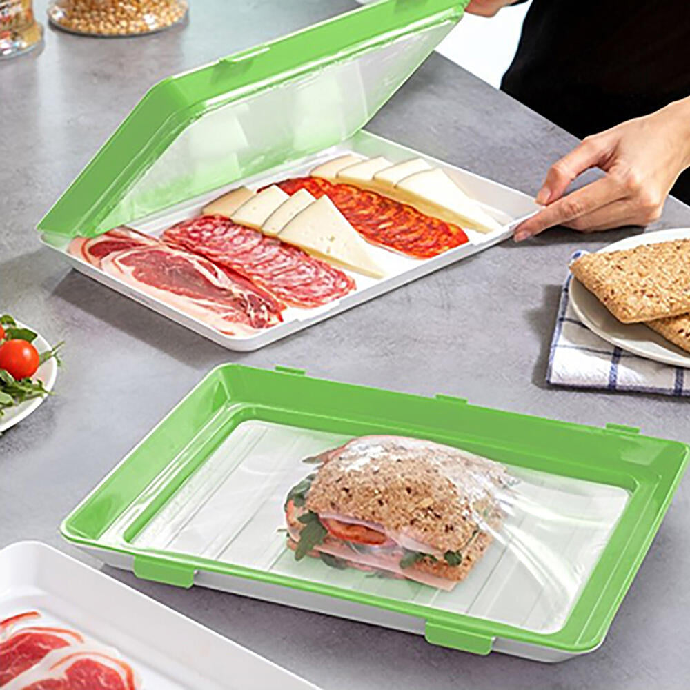 Pack de 9 Bandejas Herméticas Apilables para Conservación de Alimentos