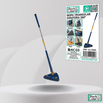 Mopa Triangular Giratoria 360º – Limpieza Profunda de Esquinas y Techos