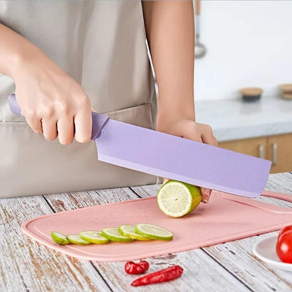 Juego de Cuchillos de Cocina de 7 Piezas con Tabla de Cortar